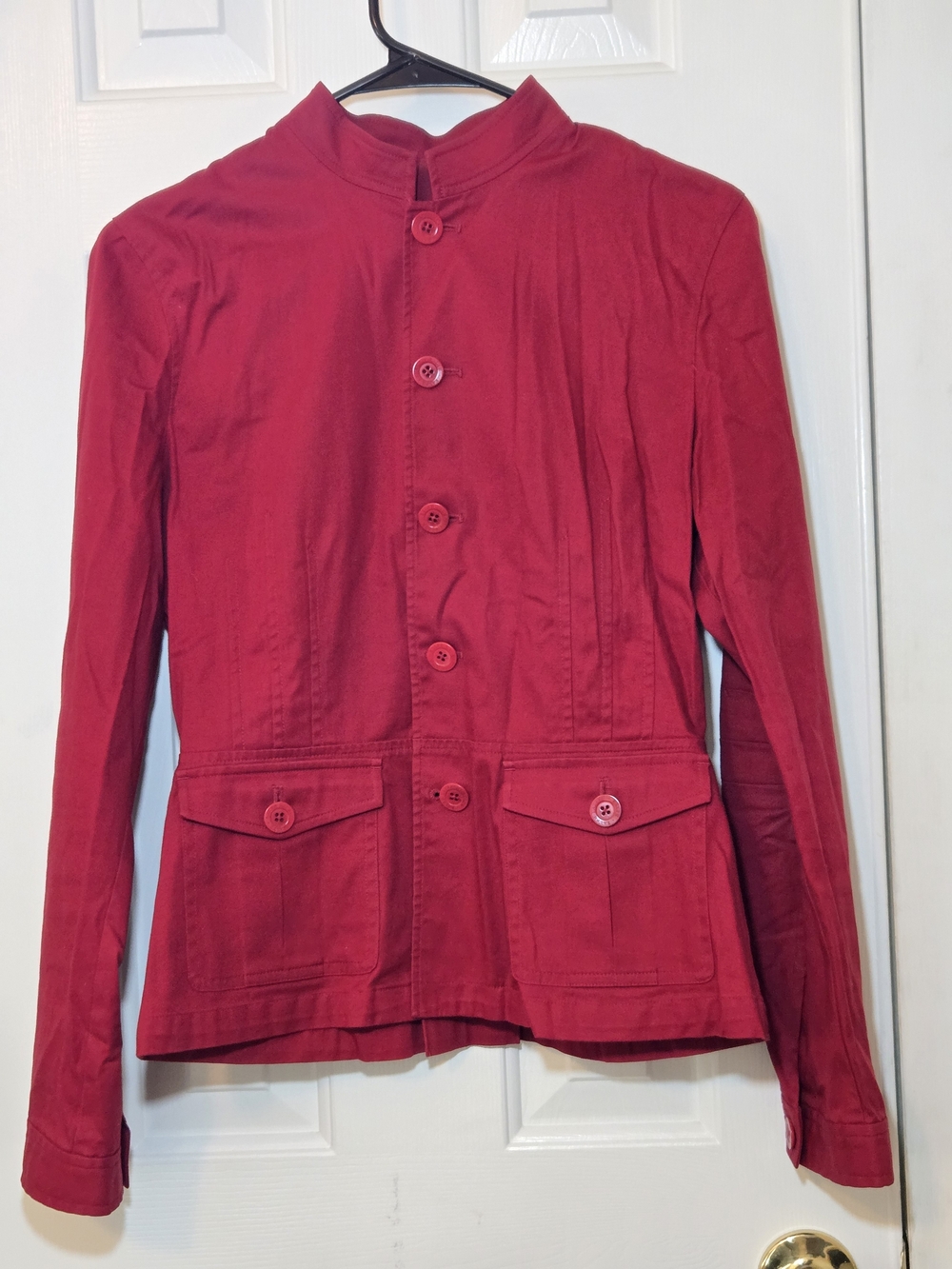 Ralph Ralph Lauren Red Lightweight Blazer Button Down Y2k Size 4